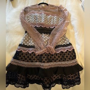 Self-Portrait Long Sleeve Dress Size 8